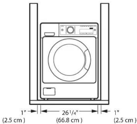1" (2.5 cm) 26 1/4" (66.8 cm) 1" (2.5 cm)