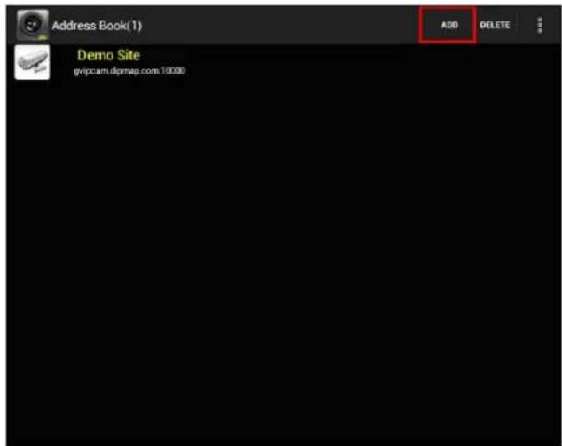 Address Book(1) Demo Site gvipcam.dipmap.com 10000 ADD DELETE