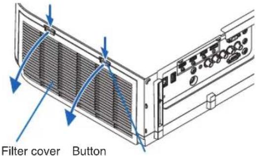 Filter cover Button