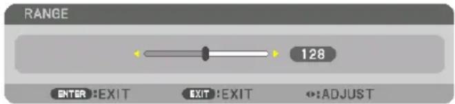 RANGE 128 ENTER :EXIT EXIT :EXIT :ADJUST