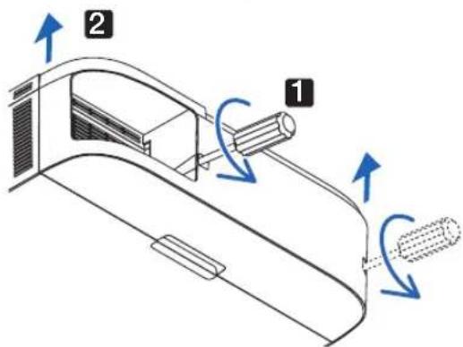 Diagram of a car door handle mechanism with labeled parts and directional arrows indicating motion or movement.