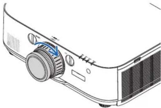 NEC NP-PA672W-13ZL - Turn the lens clockwise. - 1