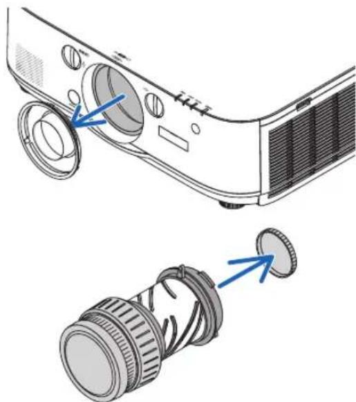 NEC NP-PA672W-13ZL - Mounting the lens - 1