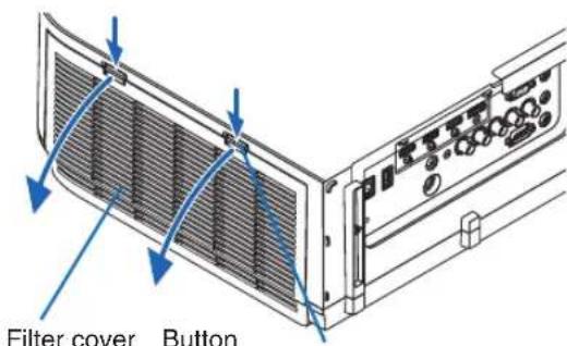 Filter cover Button