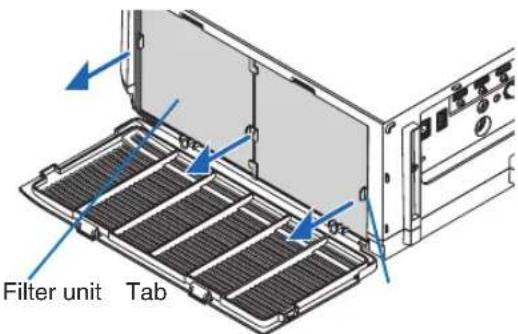 Filter unit Tab