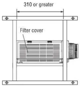 310 or greater Filter cover