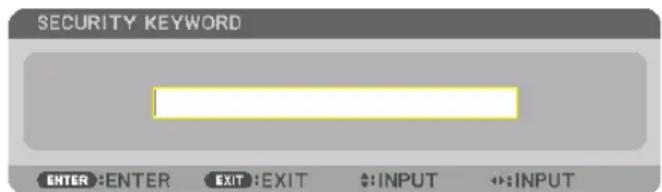 SECURITY KEYWORD ENTER :ENTER EXIT :EXIT $:INPUT ↔:INPUT