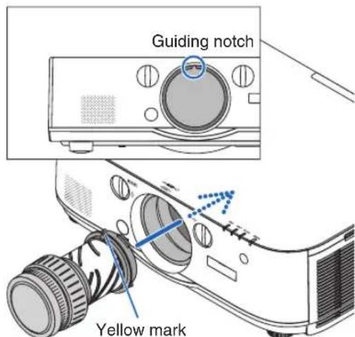 Guiding notch Yellow mark