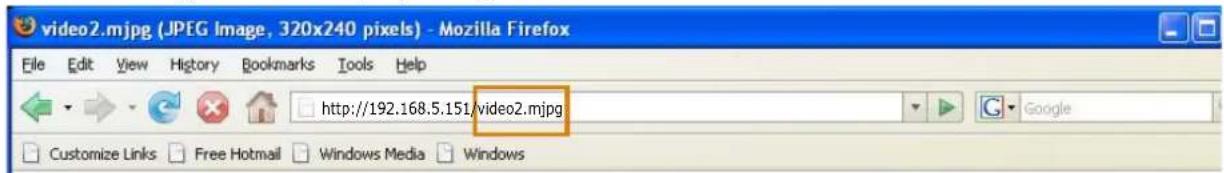 video2.mjpg (JPEG Image, 320x240 pixels) - Mozilla Firefox File Edit View History Bookmarks Tools Help http://192.168.5.151/video2.mjpg Customize Links Free Hotmail Windows Media Windows