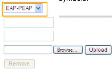 EAP-PEAP Browse... Upload Remove