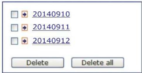 20140910 20140911 20140912 Delete Delete all