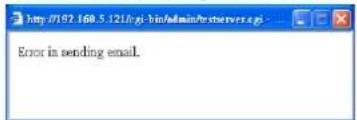 Error in sending email.