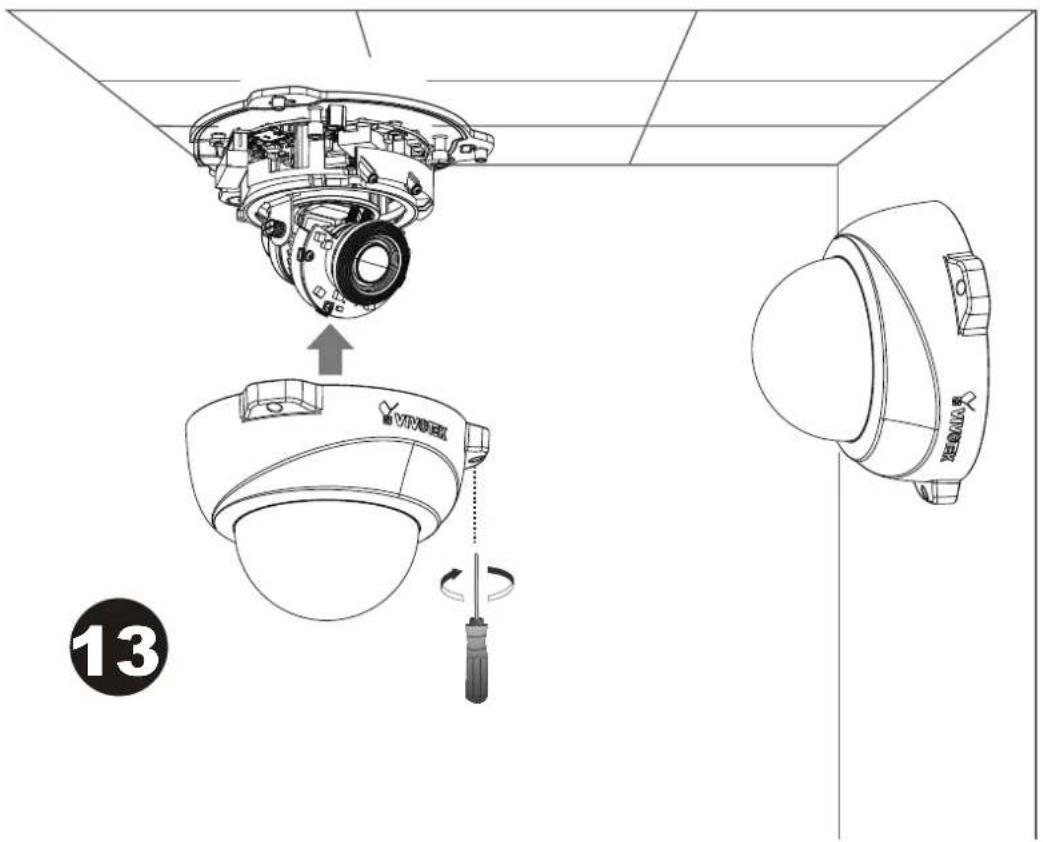 Technical diagram showing assembly of a camera module with labeled components and a numbered section marker.