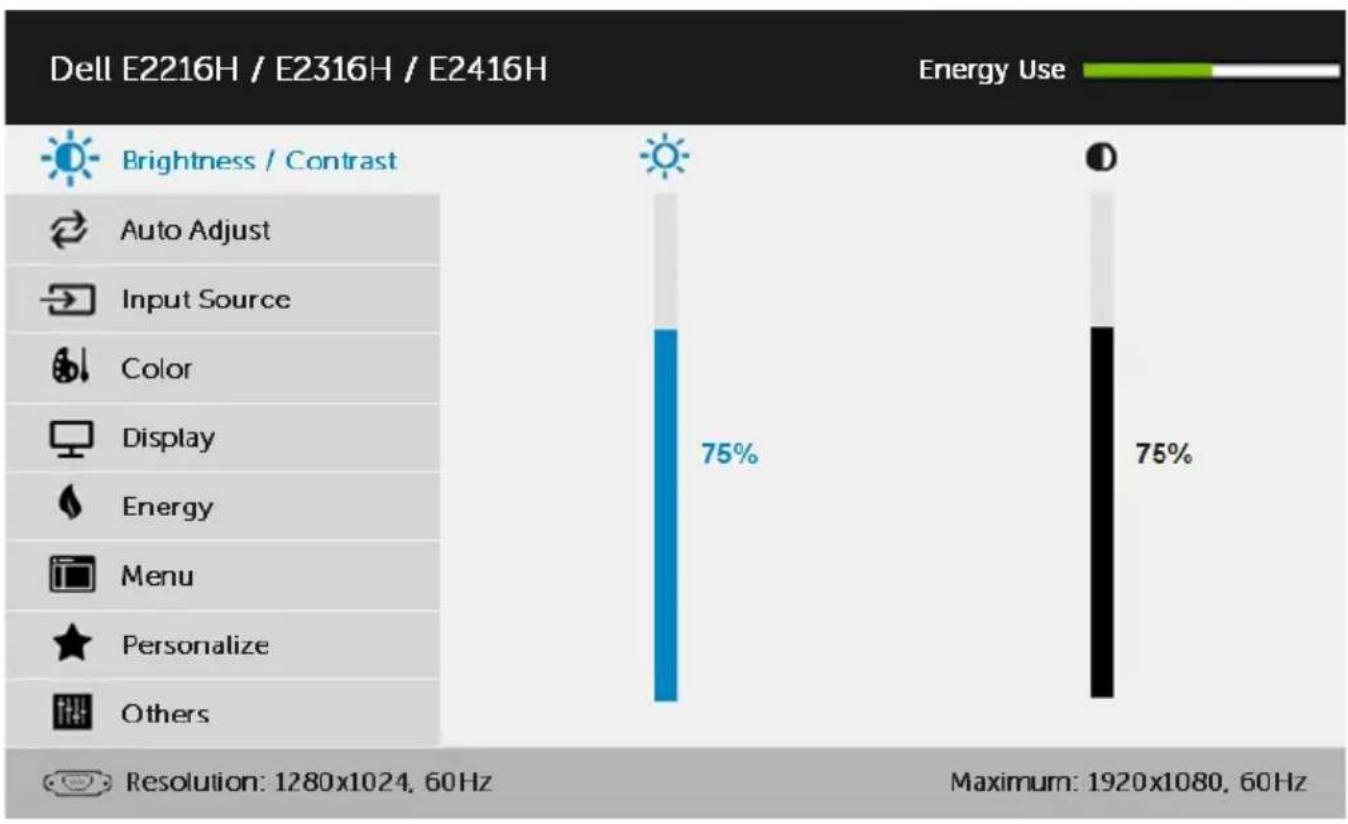 DELL E Series E2416H - Accessing the Menu System - 6