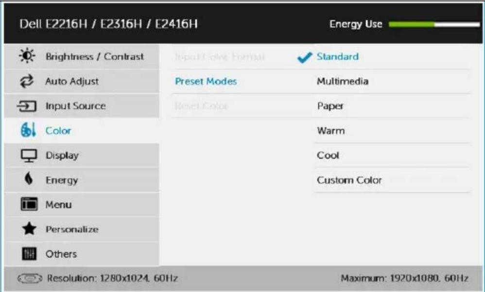 DELL E Series E2416H - Accessing the Menu System - 23