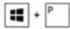 DELL E Series E2416H - Method 1: Using keyboard shortcut "Win+P" - 1