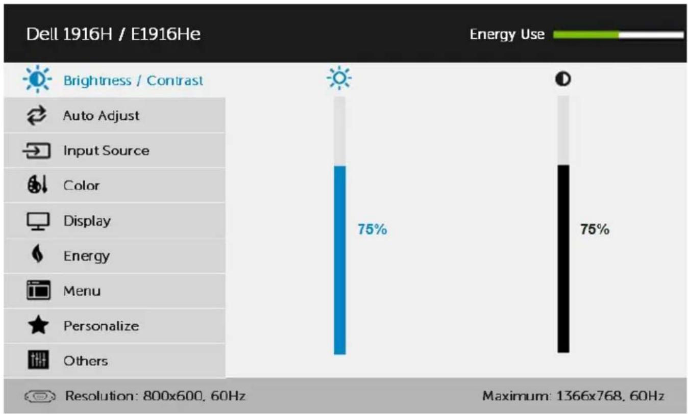 DELL E Series E2416H - Accessing the Menu System - 2