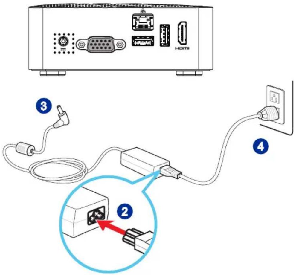 MSI Cubi N-022DE - Connecting the AC Power - 1
