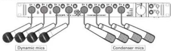 Dynamic mics Condenser mics