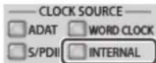 ZOOM TAC-8 - Use TAC-8 MixEfx to set CLOCK SOURCE to INTERNAL. - 1