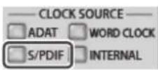 ZOOM TAC-8 - Use TAC-8 MixEfx to set CLOCK SOURCE to S/PDIF. - 1