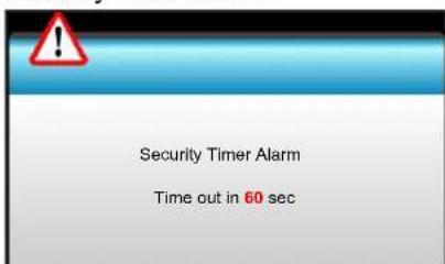 Security Timer Alarm Time out in 60 sec