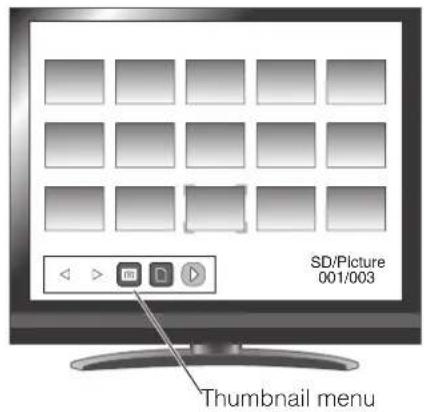 SD/Picture 001/003 Thumbnail menu