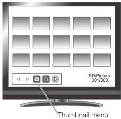 SD/Picture 001/003 Thumbnail menu