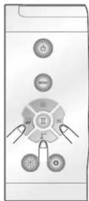 Diagram of a device control panel with labeled buttons and icons, showing connections between ports like 'I', 'E', and 'J'.