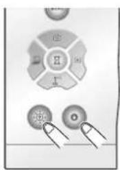 Control panel with labeled buttons and icons, showing a numeric keypad and finger pressing action buttons
