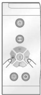 Diagram of a device control panel with labeled buttons and indicators