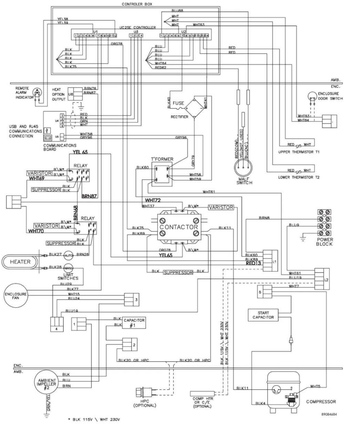 HP Hoffman G28 - BTU 1-PHASE SCHEMATIC (ACTUAL UNIT OPTIONS MAY VARY) - 3