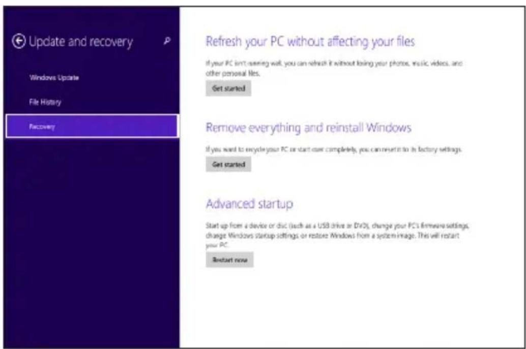 ASUS X454WA - Enabling a recovery option - 4