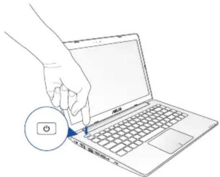 ASUS X454WA - Press the power button. - 1