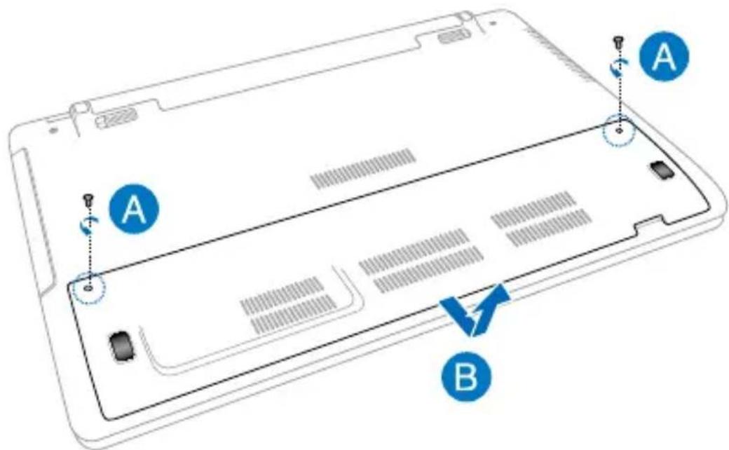 ASUS X450JB - Installing a Random-access Memory module (on selected models) - 1
