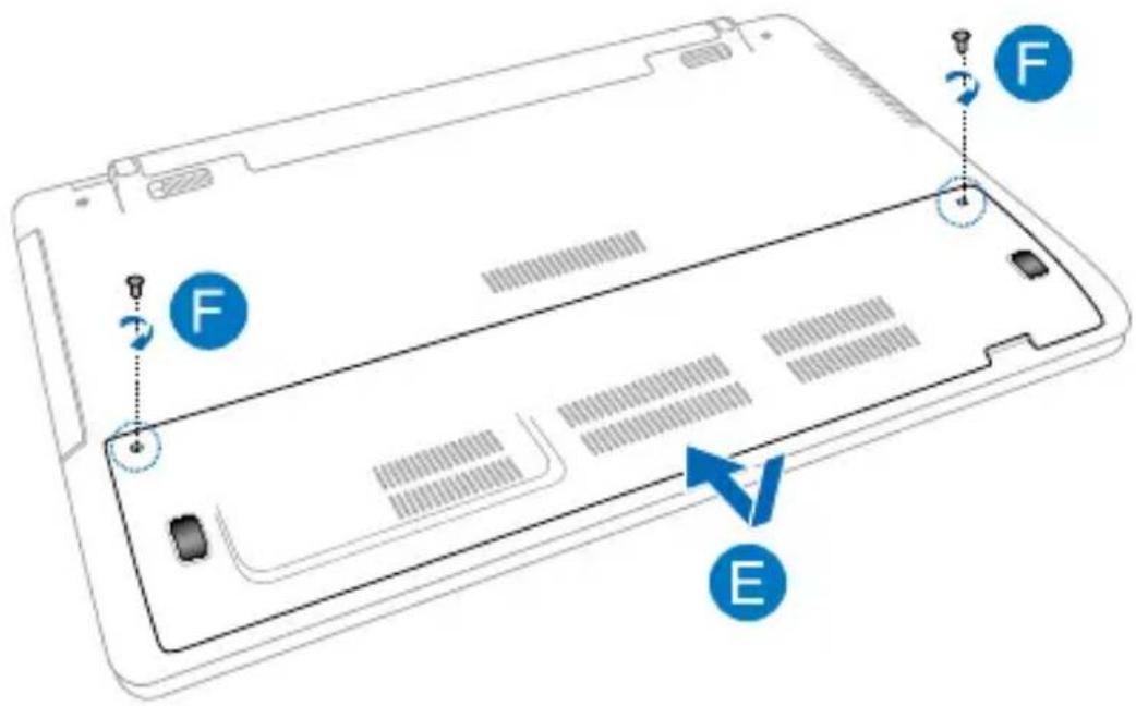 ASUS X450JB - Installing a Random-access Memory module (on selected models) - 3