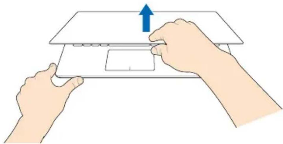 ASUS X450JB - Lift to open the display panel. - 1