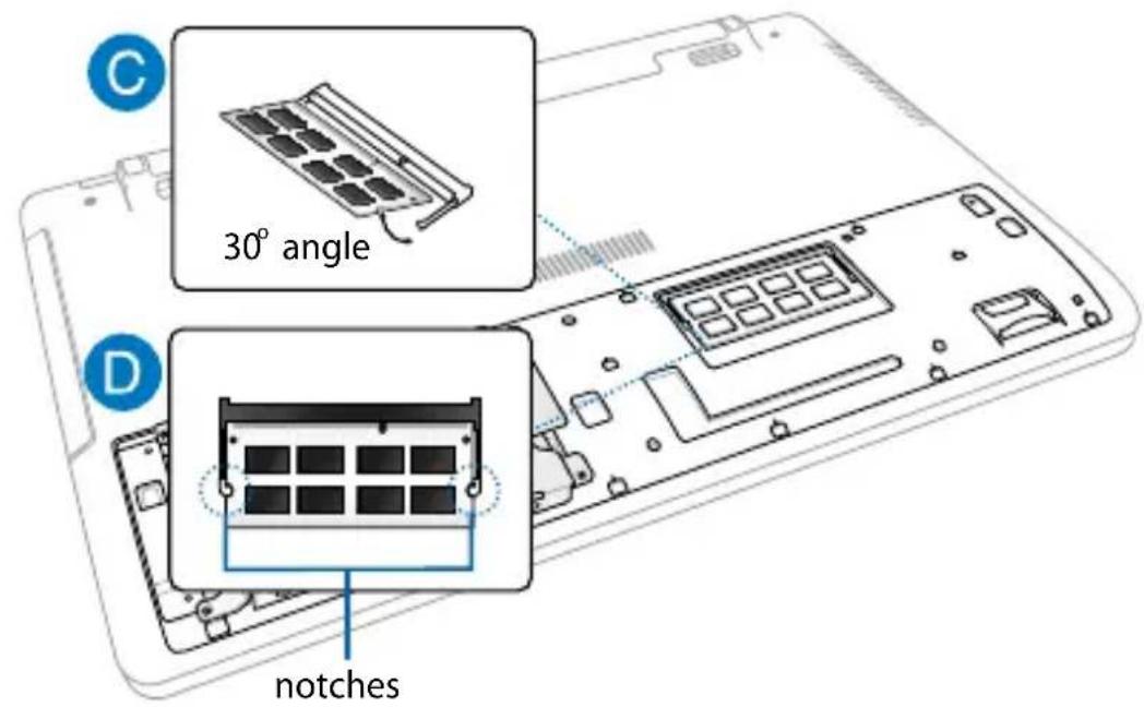 ASUS X450JB - Installing a Random-access Memory module (on selected models) - 2