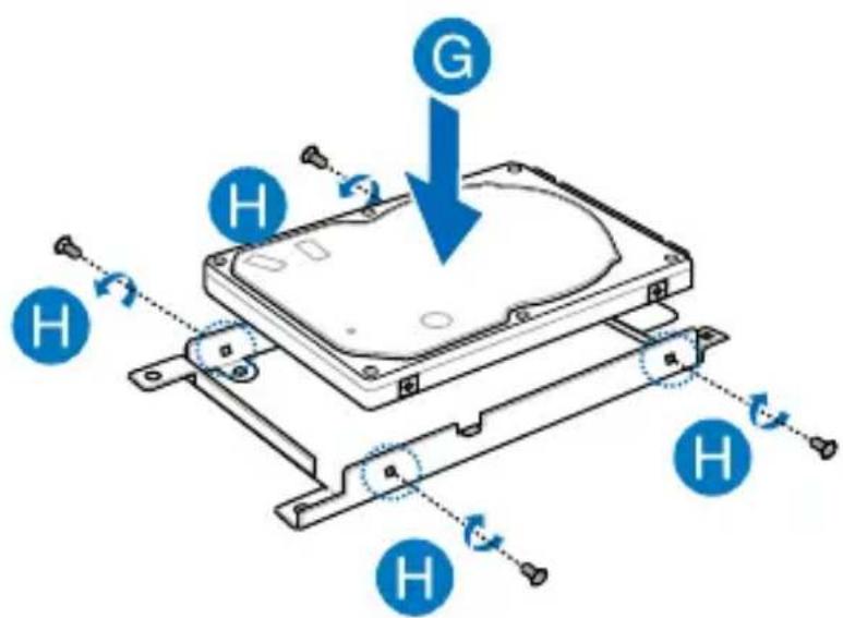 ASUS X450JB - Replacing the Hard Disk Drive (on selected models) - 4