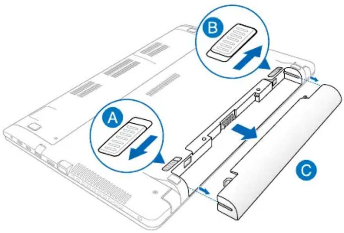 ASUS X450JB - Installing a new battery pack (on selected models) - 1