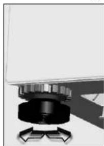 BRANDT WFE1076A - ADJUSTMENT OF FEET - 2