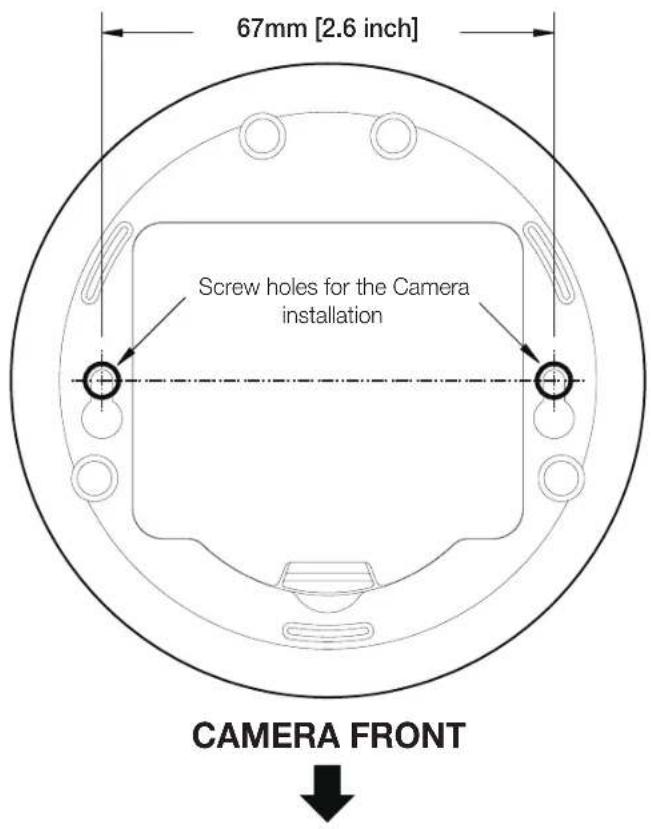 67mm [2.6 inch] Screw holes for the Camera installation CAMERA FRONT