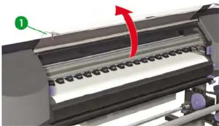HP Designjet 8000s - Install a media roll in the printer - 30