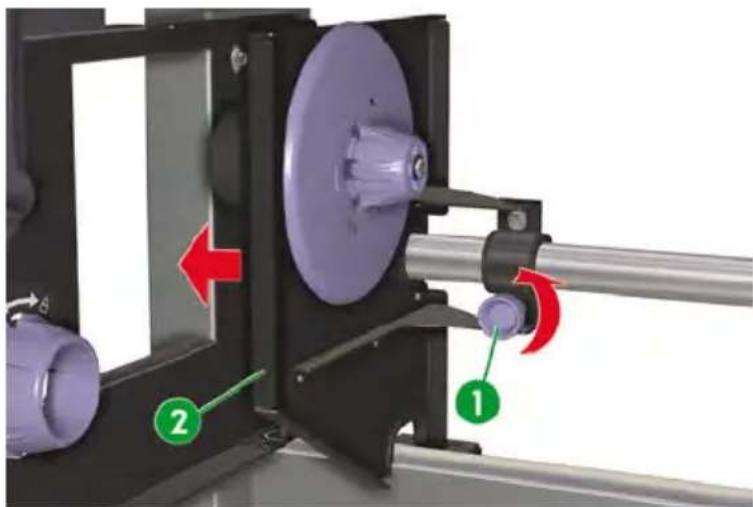 HP Designjet 8000s - Load media on to the take-up reel - 6
