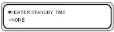 HP Designjet 8000s - Heater standby time (HEATER STANDBY TIME) - 1
