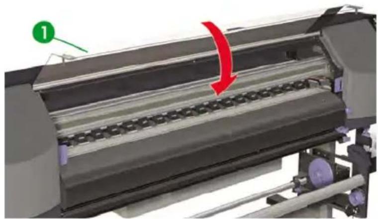 HP Designjet 8000s - Install a media roll in the printer - 17