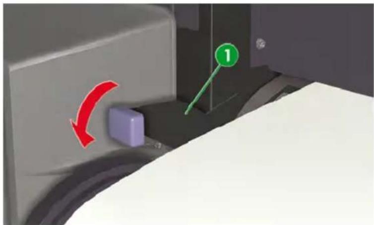 HP Designjet 8000s - Load media on to the take-up reel - 9