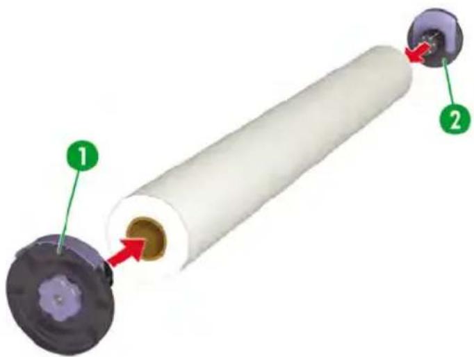 HP Designjet 8000s - Install a media roll in the printer - 6