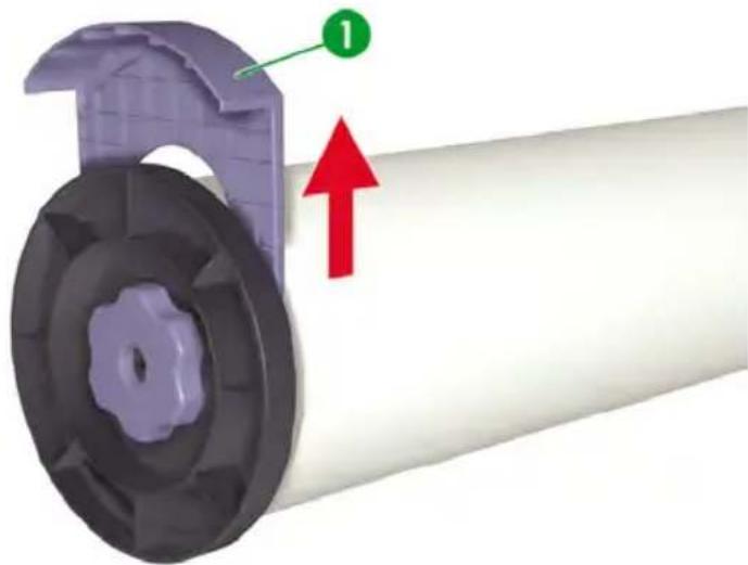 HP Designjet 8000s - Install a media roll in the printer - 8