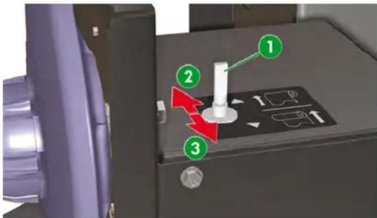 HP Designjet 8000s - Set the take-up reel winding direction - 1